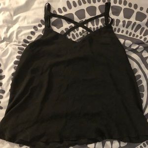 Torrid Cross Neck Chiffon Tank Blouse